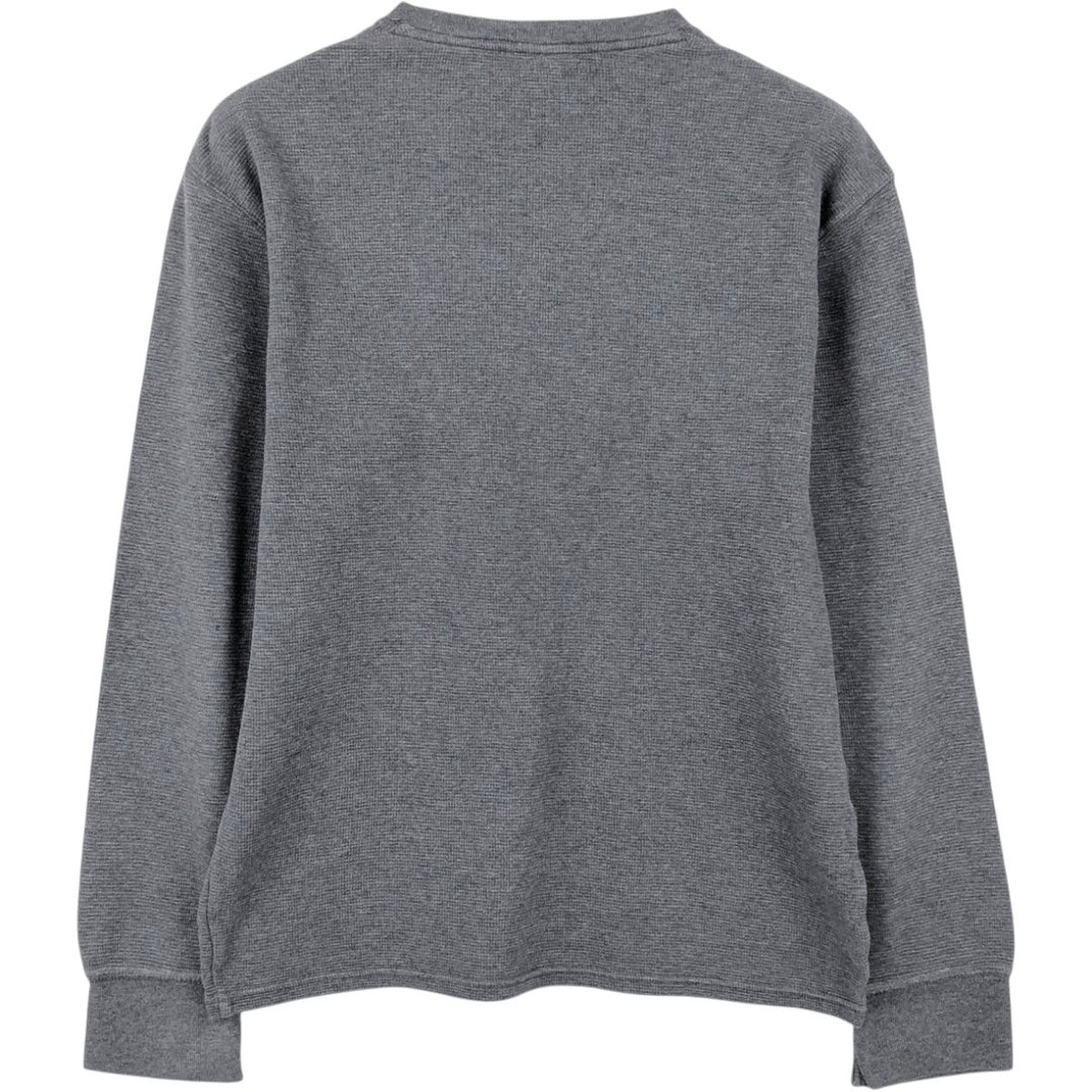 Ralph Lauren POLO RALPH LAUREN SLEEPWEAR Thermal Long T-shirt Waffle Men's M size cotton Charcoal Vintage Second Hand