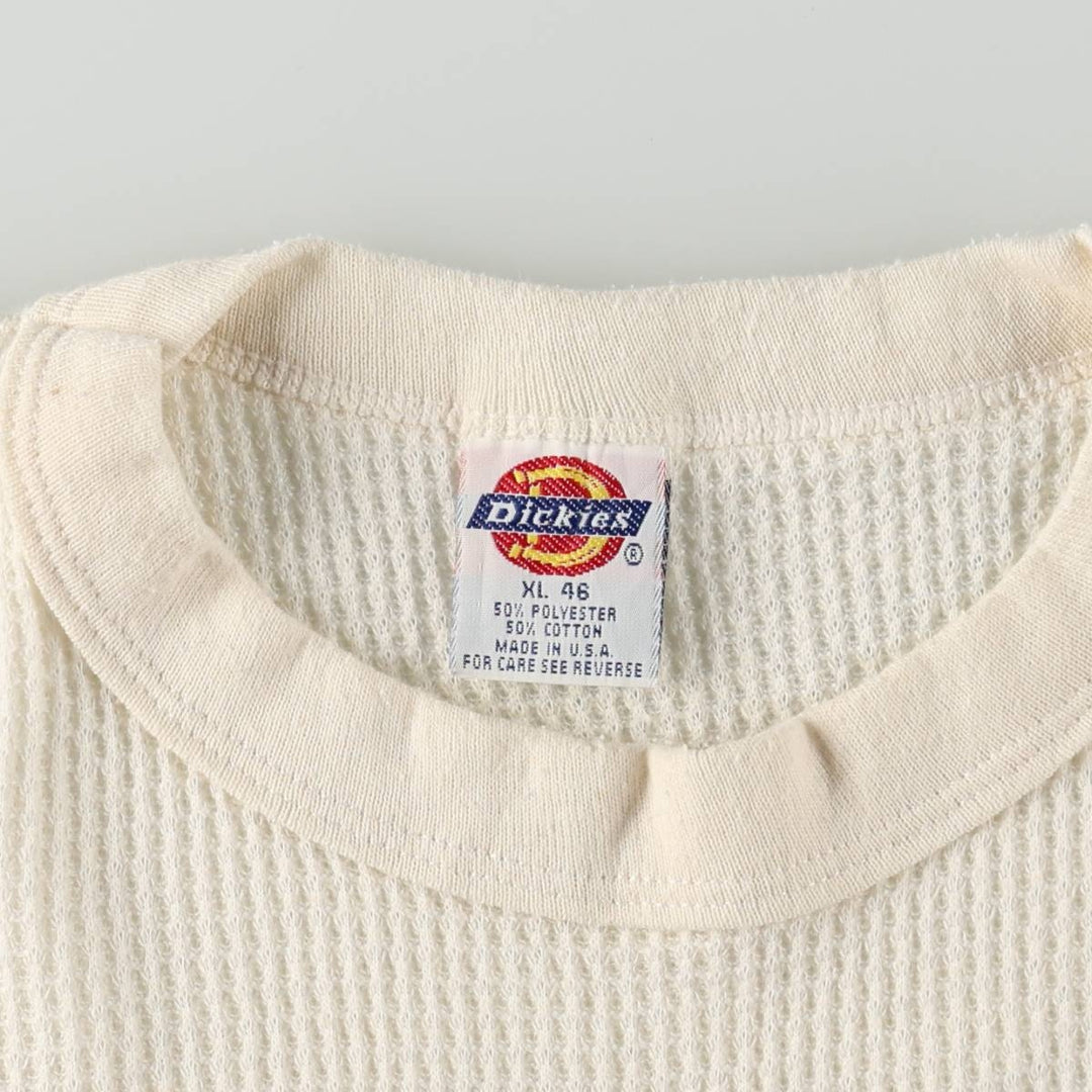 Dickies Thermal Long-Sleeve T-Shirt, Made in USA, Men's Size XL cotton white type Vintage Second Hand