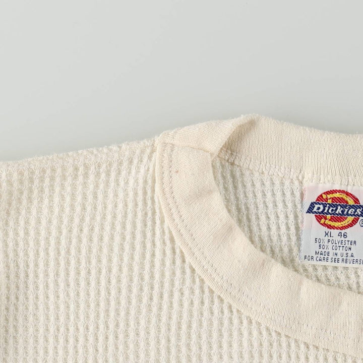 Dickies Thermal Long-Sleeve T-Shirt, Made in USA, Men's Size XL cotton white type Vintage Second Hand