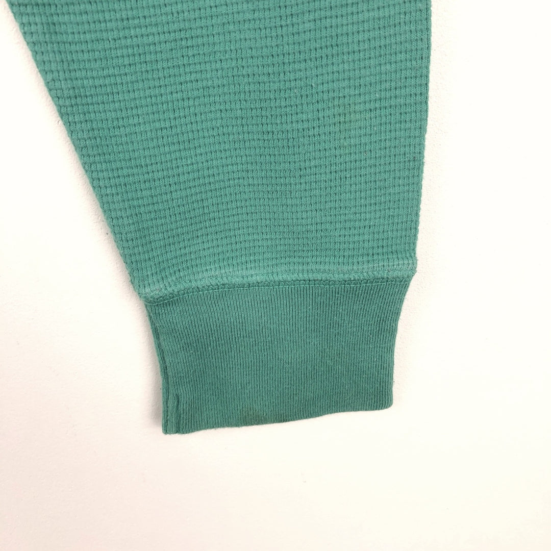 Ralph Lauren POLO RALPH LAUREN Thermal Long T-shirt Waffle Men's M size cotton green type yellow green Vintage Second Hand