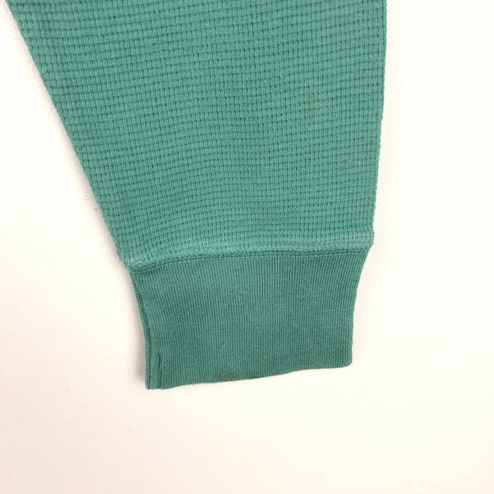 Ralph Lauren POLO RALPH LAUREN Thermal Long T-shirt Waffle Men's M size cotton green type yellow green Vintage Second Hand