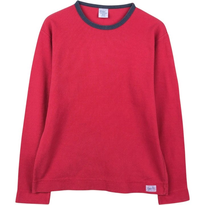 Ralph Lauren POLO by Ralph Lauren Thermal Long-Sleeve T-Shirt, Honeycomb Pattern, Men's Size S (equivalent) cotton red type Vintage Second Hand