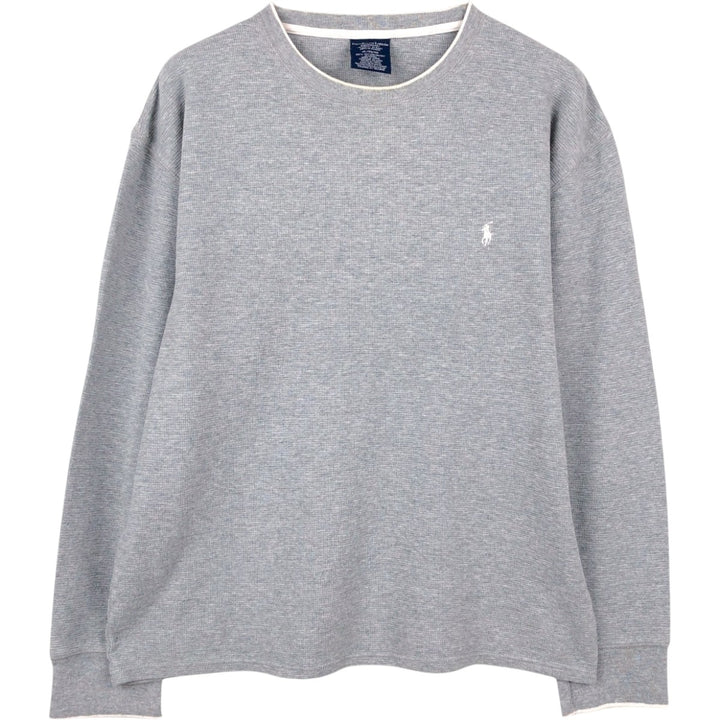 Ralph Lauren POLO RALPH LAUREN SLEEPWEAR Thermal Long T-shirt Waffle Men's XL cotton gray type Vintage Second Hand