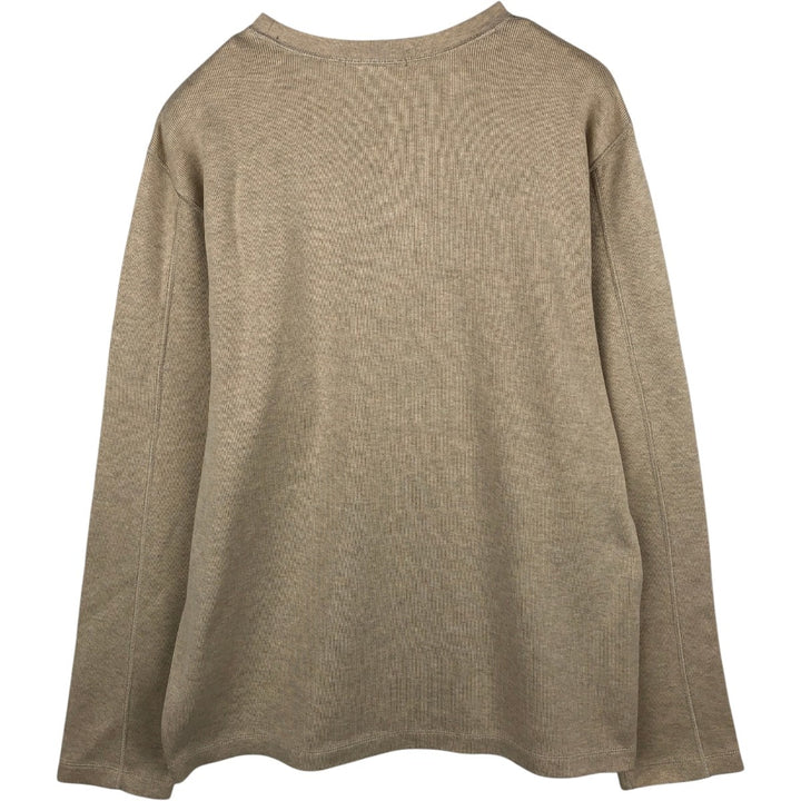 Banana Republic Long-Sleeve T-Shirt (Men's XL equivalent) cotton Beige type Vintage Second Hand