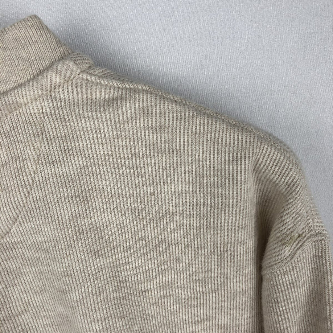 Ralph Lauren CHAPS Henley Neck Long-Sleeve T-Shirt (Men's Size L) cotton ivory Vintage Second Hand