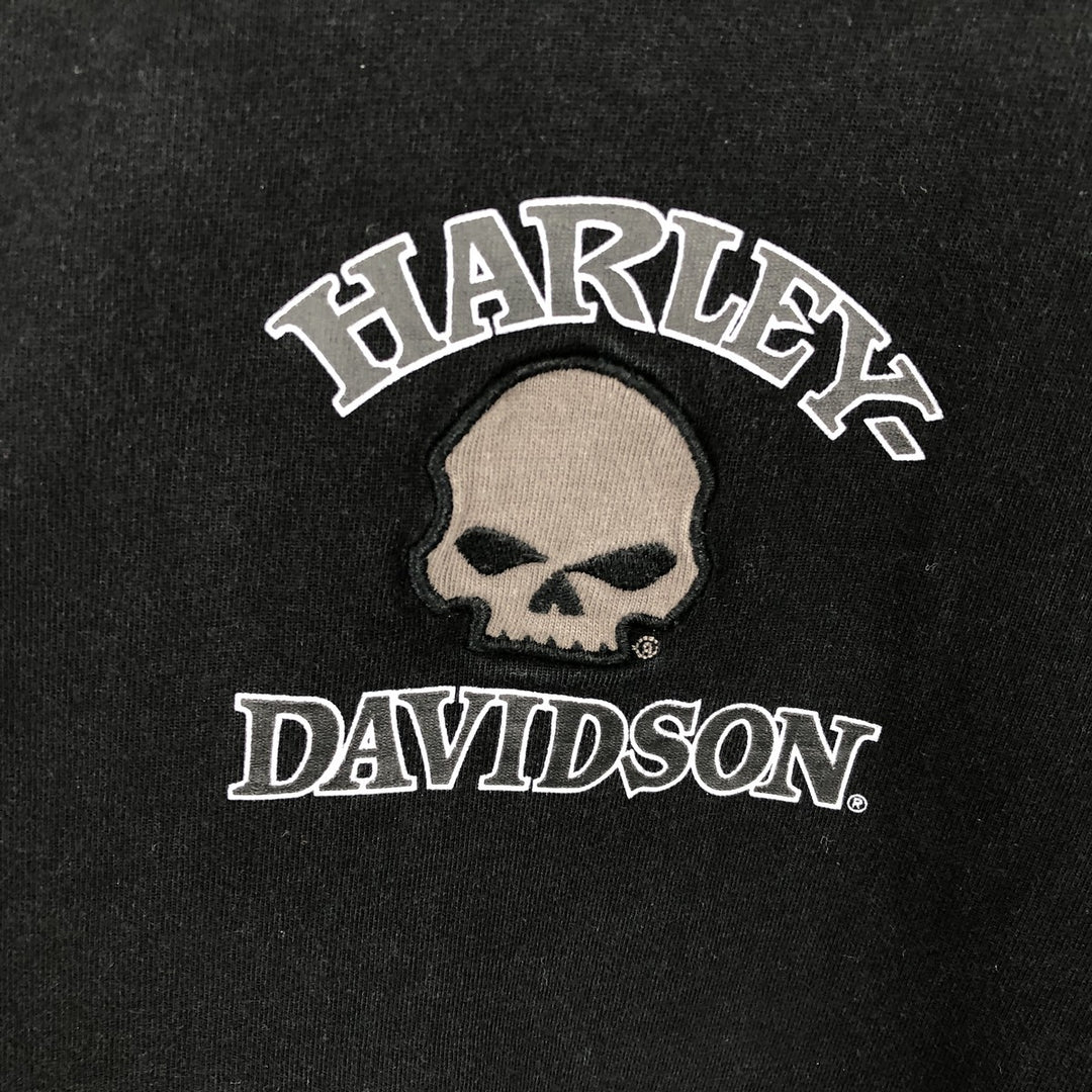 Harley-Davidson Skull Pattern Long T-shirt, Men's XL size unclear black type Vintage Second Hand