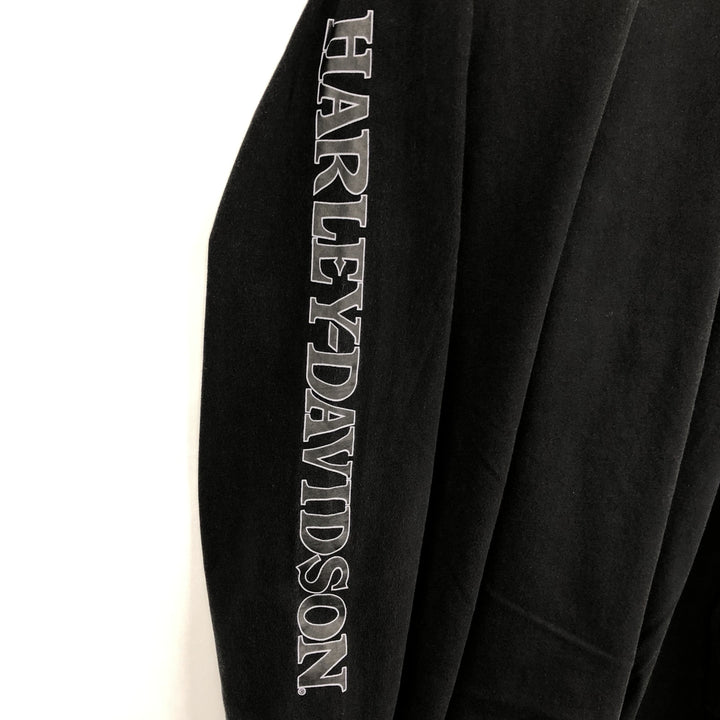Harley-Davidson Skull Pattern Long T-shirt, Men's XL size unclear black type Vintage Second Hand