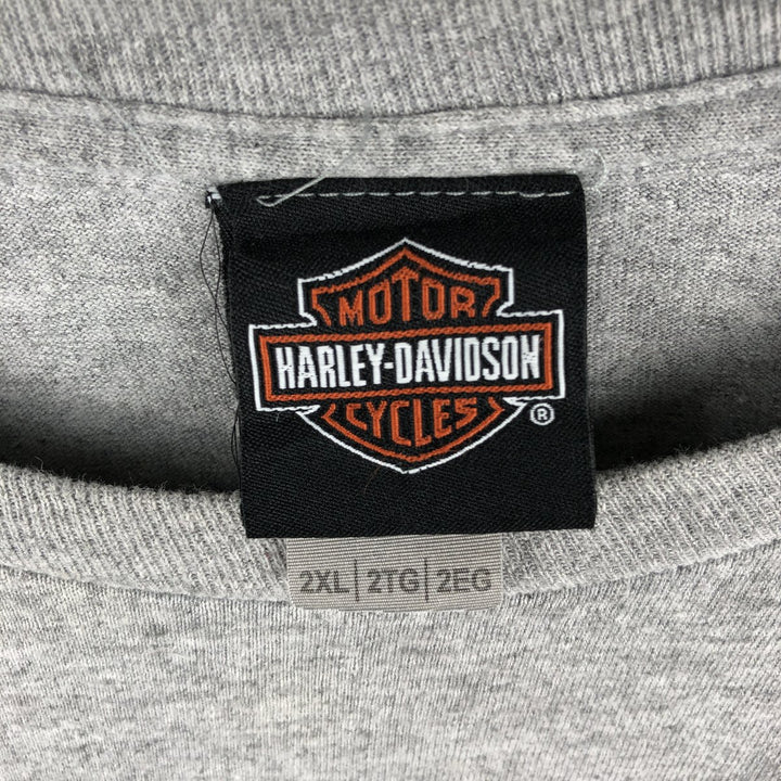 Harley-Davidson Long Sleeve T-Shirt, Men's XXL cotton gray type Vintage Second Hand