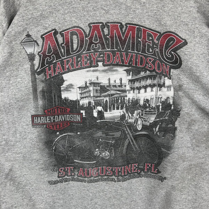 Harley-Davidson Long Sleeve T-Shirt, Men's XXL cotton gray type Vintage Second Hand