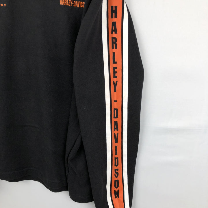 Harley-Davidson Long Sleeve T-Shirt Made in USA Men's XL cotton black type Vintage Second Hand