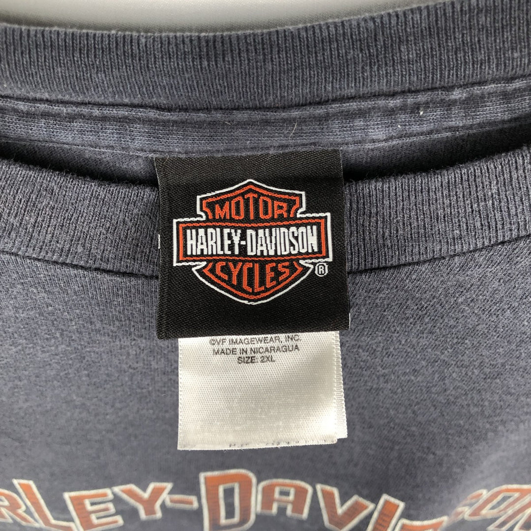 Harley-Davidson Long Sleeve T-Shirt, Men's XXL cotton black type Vintage Second Hand