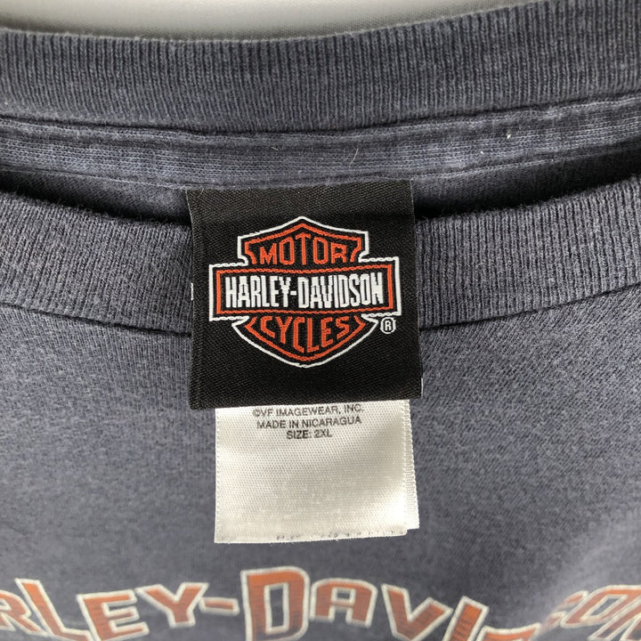Harley-Davidson Long Sleeve T-Shirt, Men's XXL cotton black type Vintage Second Hand