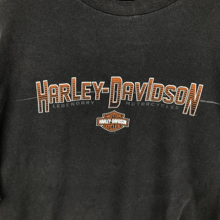 Harley-Davidson Long Sleeve T-Shirt, Men's XXL cotton black type Vintage Second Hand