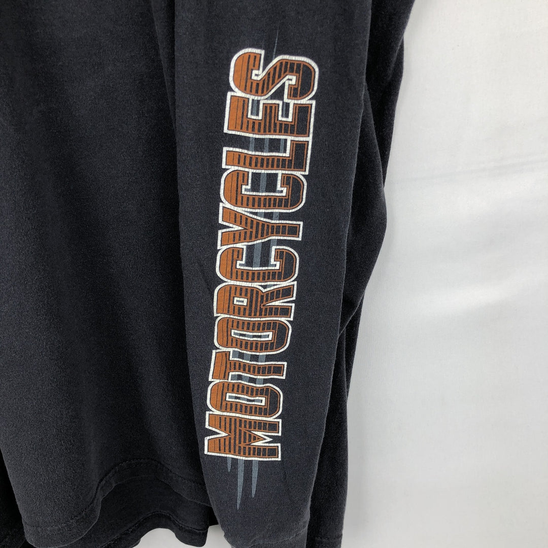 Harley-Davidson Long Sleeve T-Shirt, Men's XXL cotton black type Vintage Second Hand
