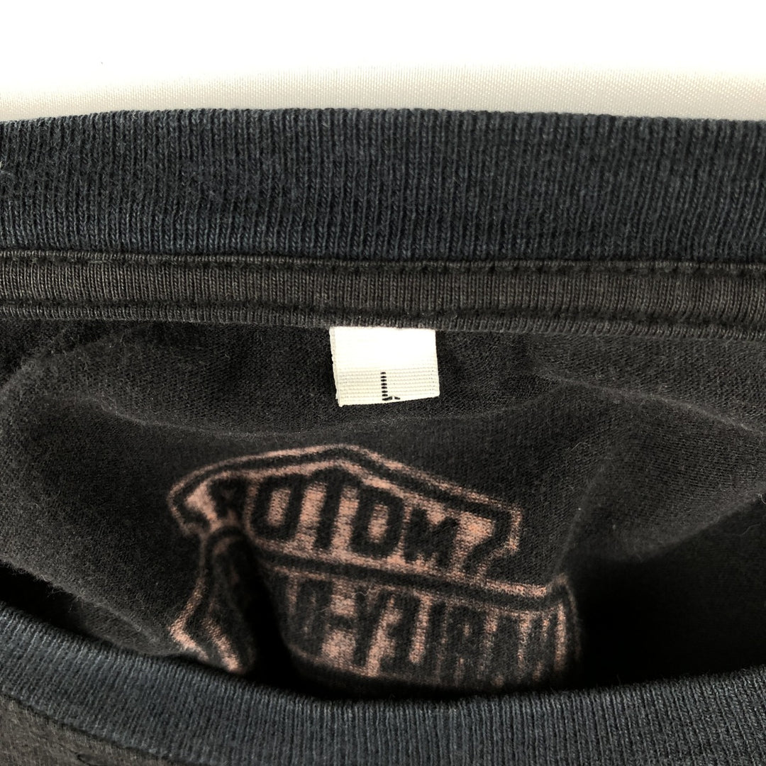 Harley-Davidson Long Sleeve T-Shirt, Men's Size L unclear black type Vintage Second Hand