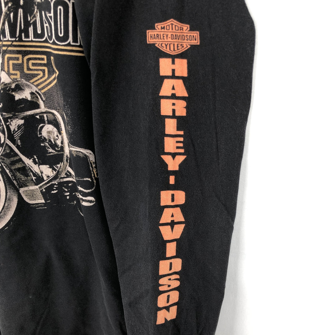 Harley-Davidson Long Sleeve T-Shirt, Men's Size L unclear black type Vintage Second Hand