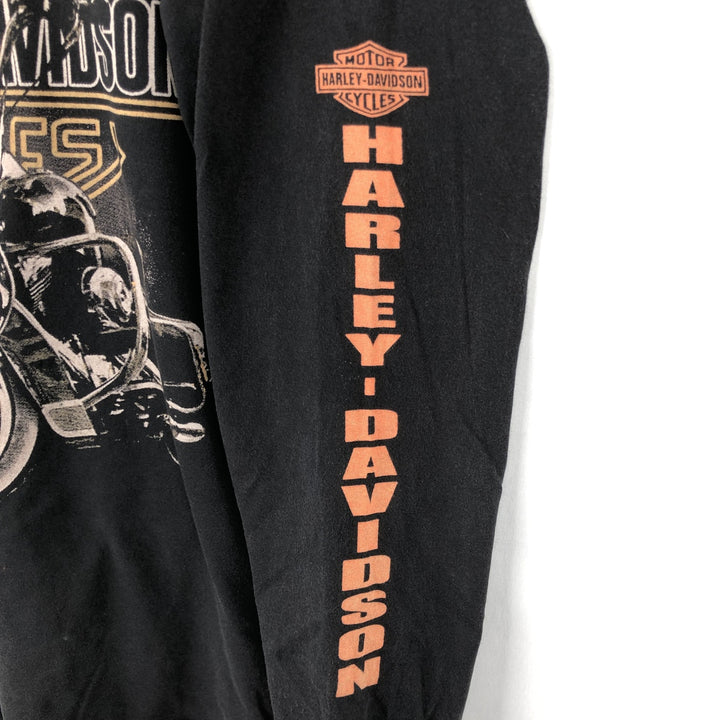 Harley-Davidson Long Sleeve T-Shirt, Men's Size L unclear black type Vintage Second Hand