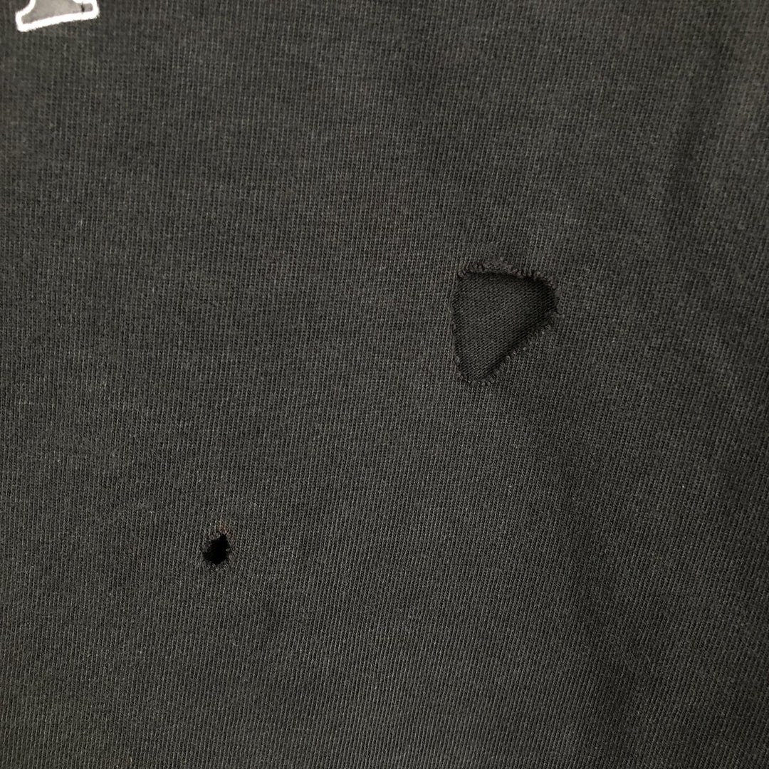 Harley-Davidson Skull Pattern V-Neck Long-Sleeve T-Shirt (Men's XL equivalent) unclear black type Vintage Second Hand