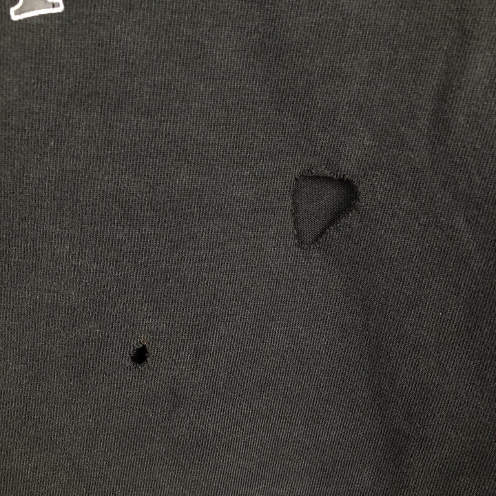 Harley-Davidson Skull Pattern V-Neck Long-Sleeve T-Shirt (Men's XL equivalent) unclear black type Vintage Second Hand