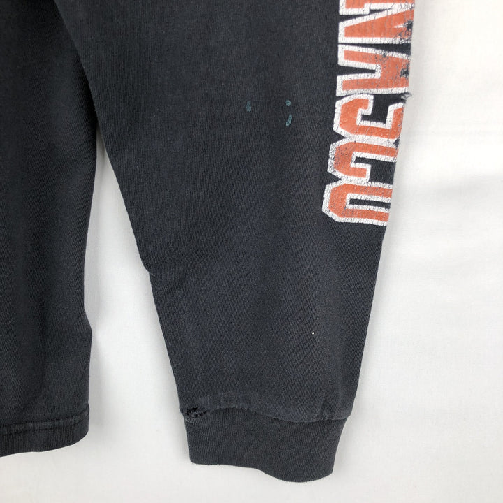 Harley-Davidson Skull Pattern Long T-shirt, Men's L size unclear black type Vintage Second Hand