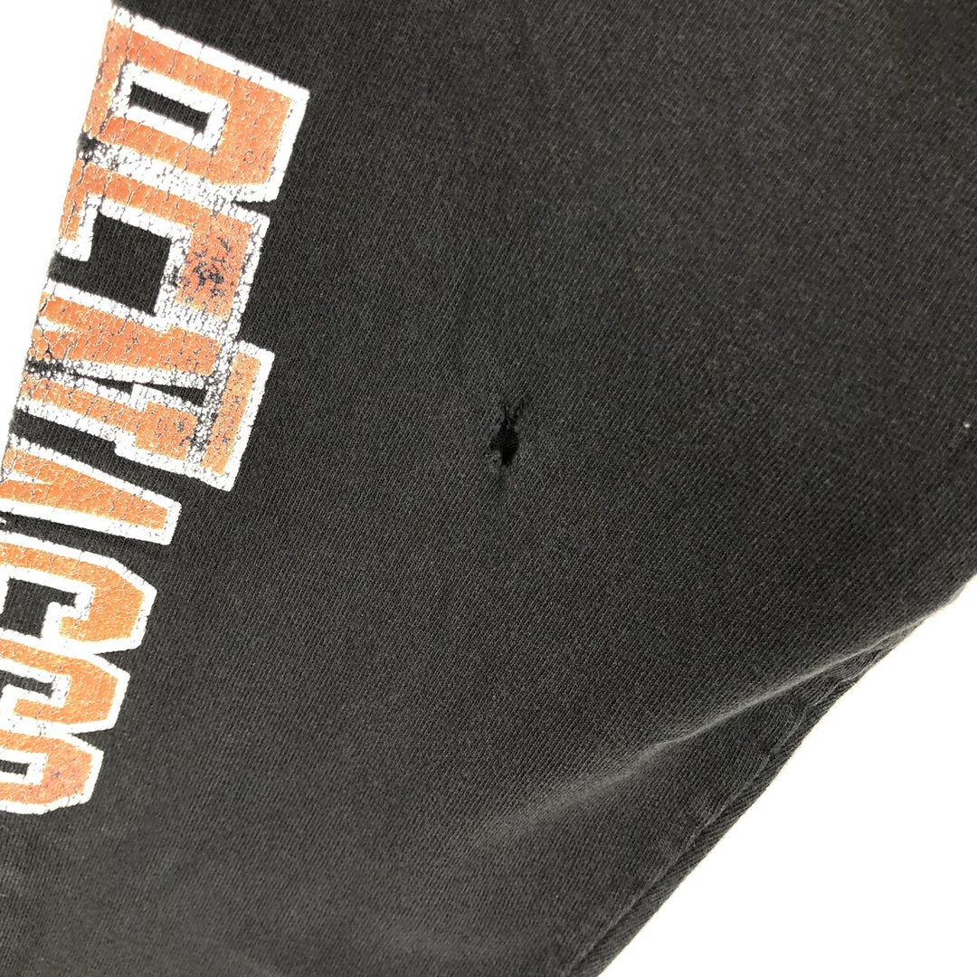 Harley-Davidson Skull Pattern Long T-shirt, Men's L size unclear black type Vintage Second Hand