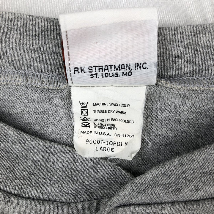 2000'S Harley-Davidson American flag pattern Henley neck long-sleeve T-shirt, made in USA, men's size L equivalent. unclear gray type Vintage Second Hand