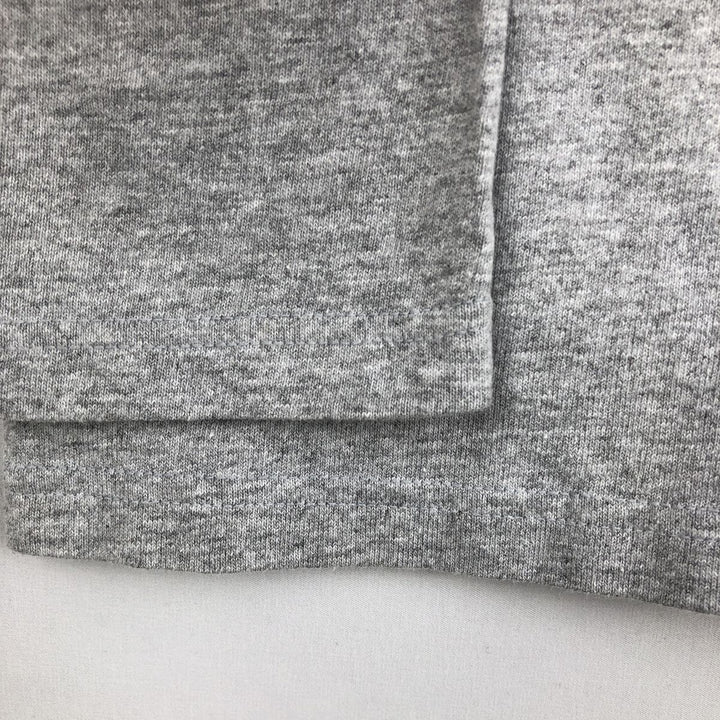 2000'S Harley-Davidson American flag pattern Henley neck long-sleeve T-shirt, made in USA, men's size L equivalent. unclear gray type Vintage Second Hand