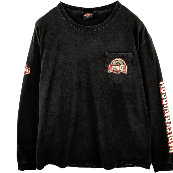 2000'S Harley-Davidson Long-Sleeve T-Shirt unclear black type Vintage Second Hand