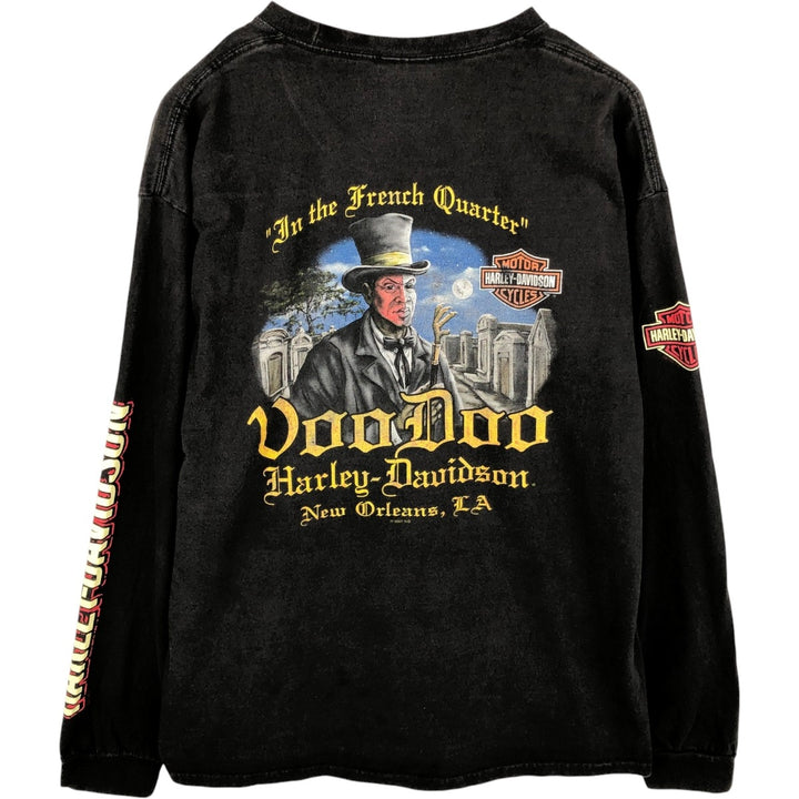 2000'S Harley-Davidson Long-Sleeve T-Shirt unclear black type Vintage Second Hand