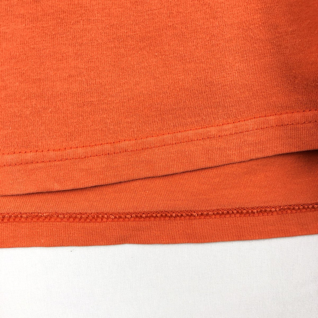 Hanes Harley-Davidson Long-Sleeve T-Shirt, Made in USA, Men's Size L (equivalent) cotton orange type Vintage Second Hand