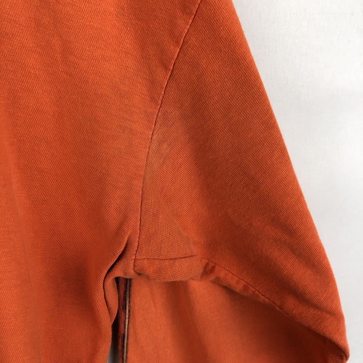 Hanes Harley-Davidson Long-Sleeve T-Shirt, Made in USA, Men's Size L (equivalent) cotton orange type Vintage Second Hand