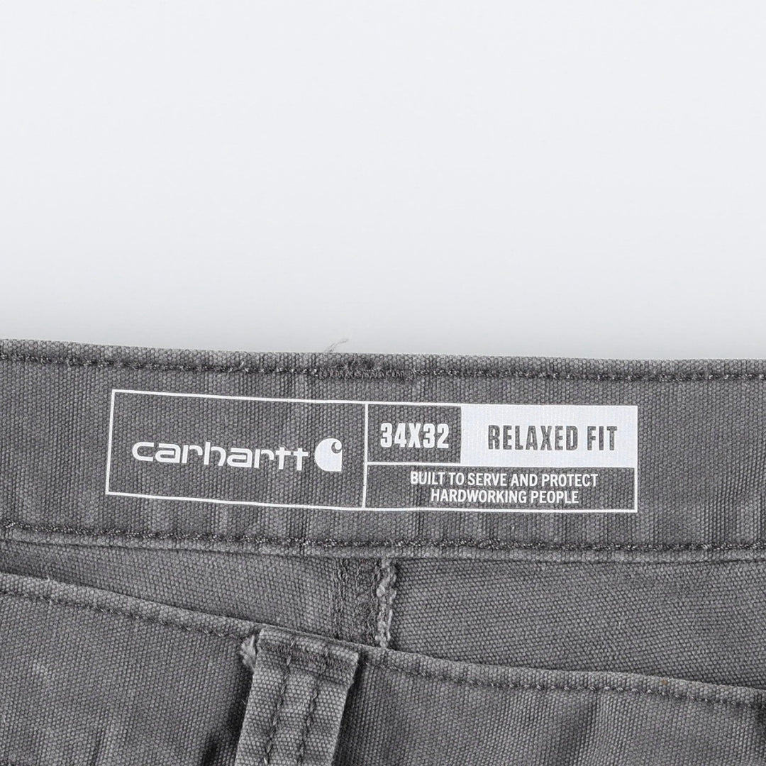 Carhartt Relaxed Fit Duck Work Pants, Men's, W34 equivalent cotton gray type Vintage Second Hand