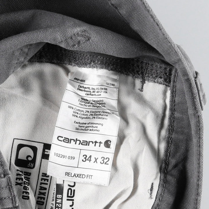 Carhartt Relaxed Fit Duck Work Pants, Men's, W34 equivalent cotton gray type Vintage Second Hand