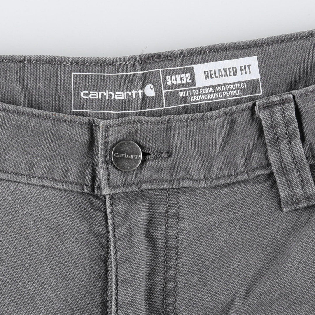 Carhartt Relaxed Fit Duck Work Pants, Men's, W34 equivalent cotton gray type Vintage Second Hand