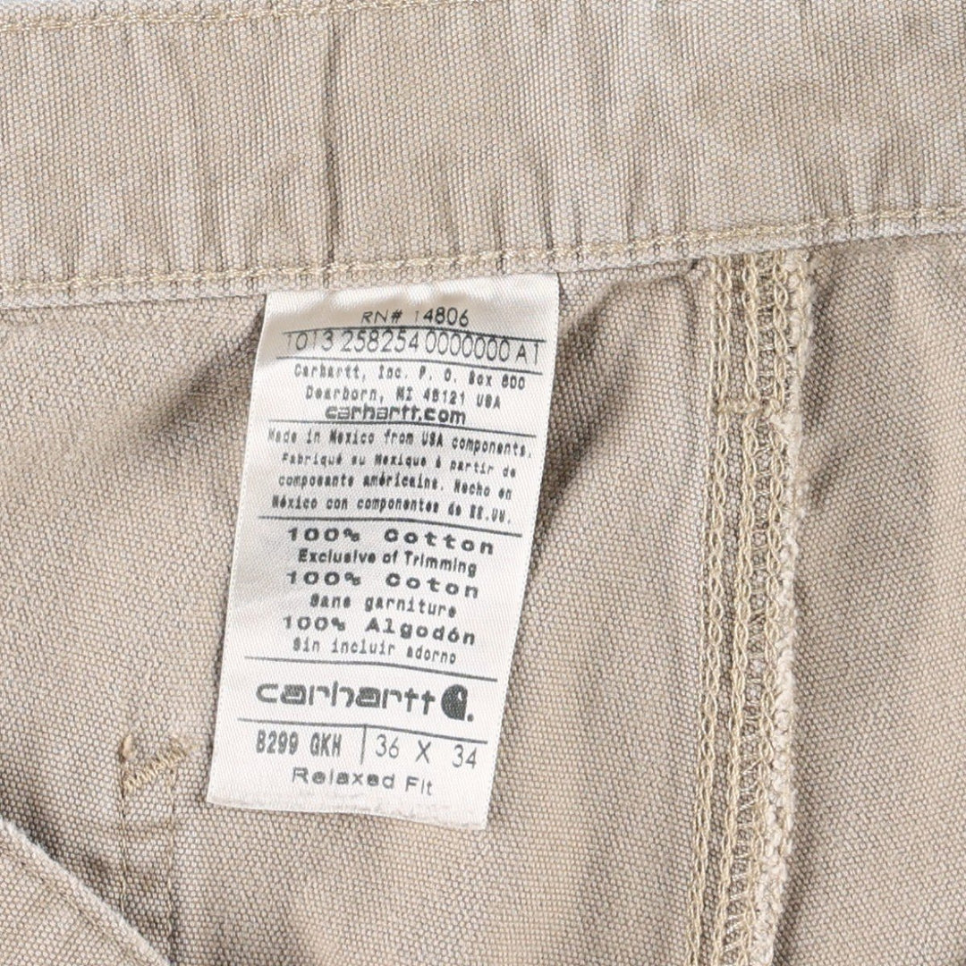 Carhartt Relaxed Fit Duck Work Pants, Men's, W36 equivalent cotton Beige type Vintage Second Hand