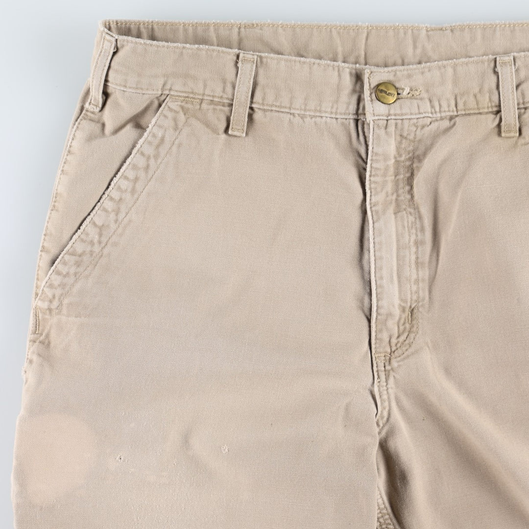 Carhartt Relaxed Fit Duck Work Pants, Men's, W36 equivalent cotton Beige type Vintage Second Hand