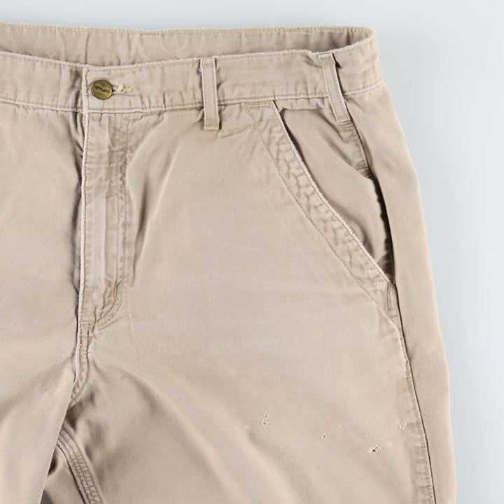 Carhartt Relaxed Fit Duck Work Pants, Men's, W36 equivalent cotton Beige type Vintage Second Hand
