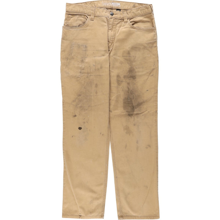 Carhartt Relaxed Fit Duck Work Pants, Men's W33 (approx.) cotton brown type Vintage Second Hand
