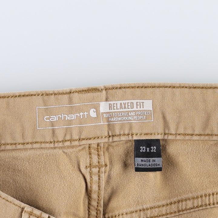 Carhartt Relaxed Fit Duck Work Pants, Men's W33 (approx.) cotton brown type Vintage Second Hand