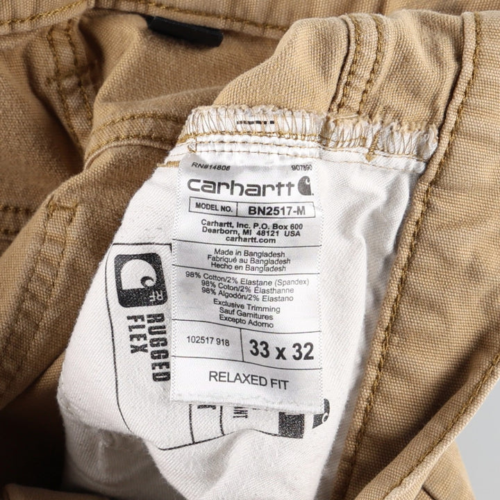 Carhartt Relaxed Fit Duck Work Pants, Men's W33 (approx.) cotton brown type Vintage Second Hand