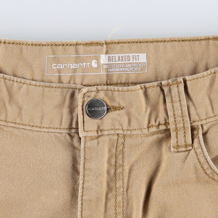 Carhartt Relaxed Fit Duck Work Pants, Men's W33 (approx.) cotton brown type Vintage Second Hand