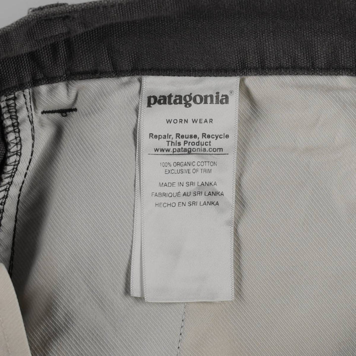 Patagonia ORGANIC COTTON STY55845FA17 Duck Work Pants, Men's W34 (approx.) Organic cotton Charcoal Vintage Second Hand