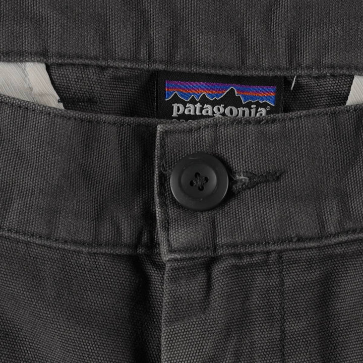 Patagonia ORGANIC COTTON STY55845FA17 Duck Work Pants, Men's W34 (approx.) Organic cotton Charcoal Vintage Second Hand