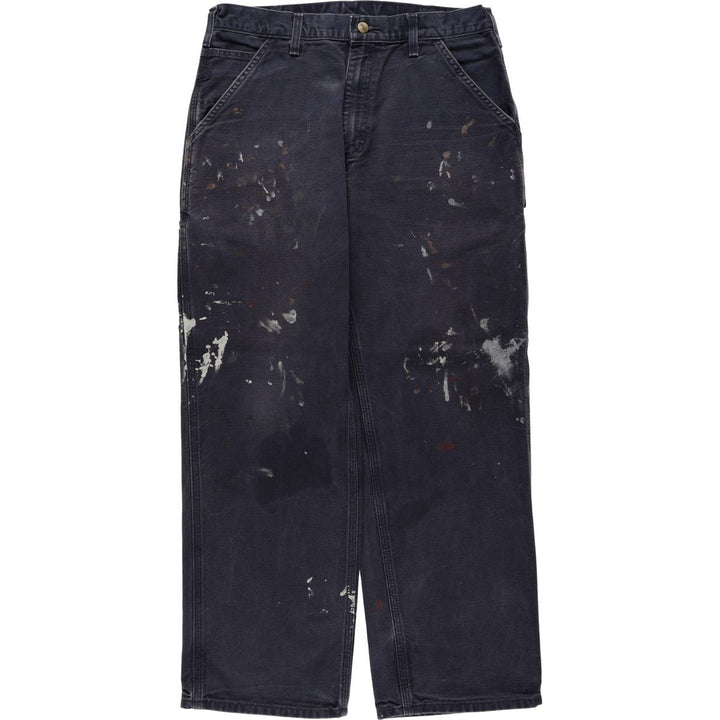 Carhartt Original Dungaree Fit Painted Duck Painter Pants, Men's Size W32 cotton navy blue type Vintage Second Hand