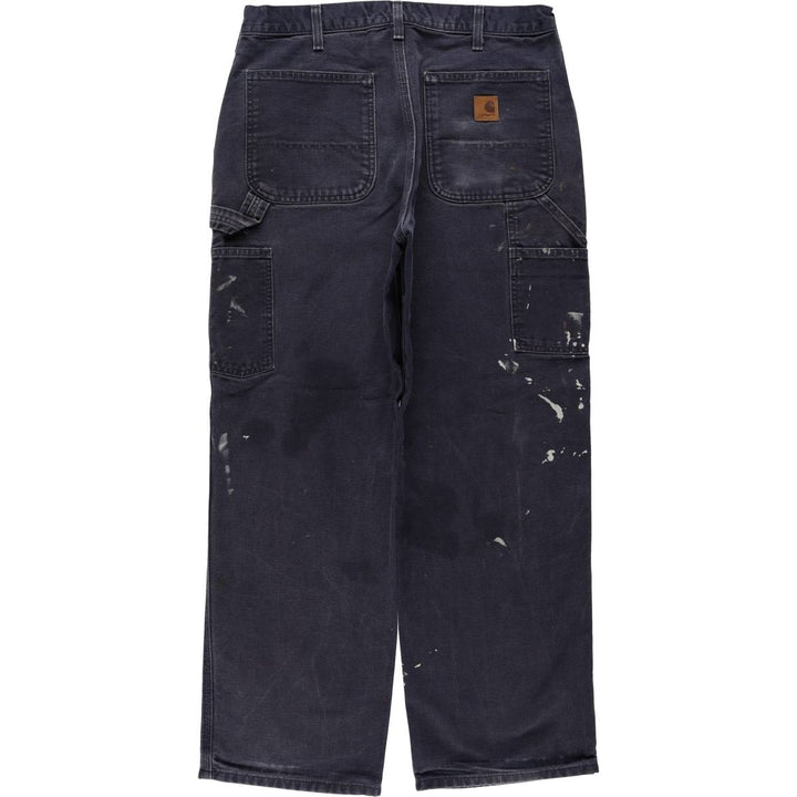 Carhartt Original Dungaree Fit Painted Duck Painter Pants, Men's Size W32 cotton navy blue type Vintage Second Hand