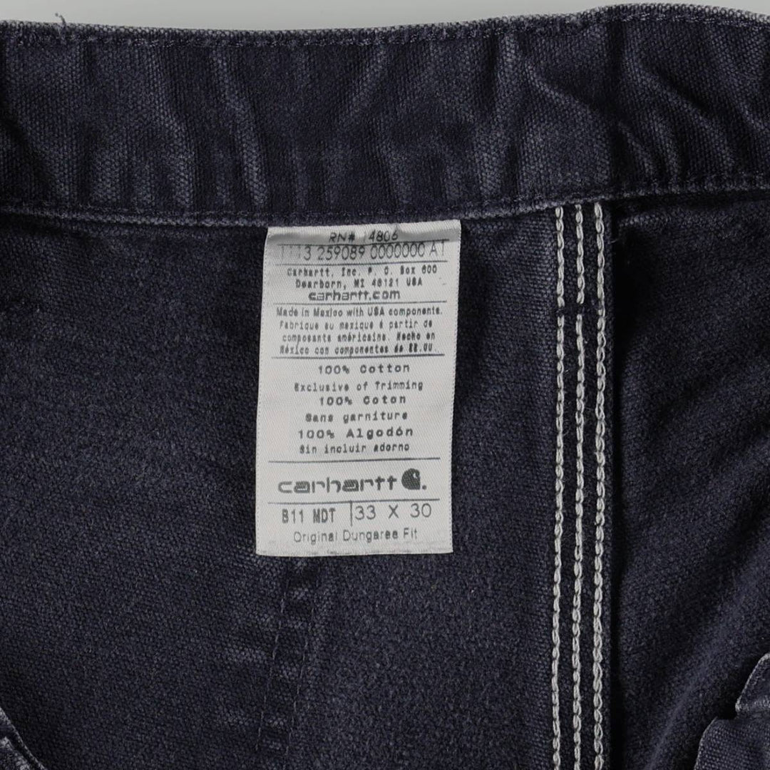 Carhartt Original Dungaree Fit Painted Duck Painter Pants, Men's Size W32 cotton navy blue type Vintage Second Hand