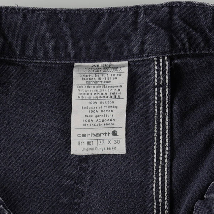 Carhartt Original Dungaree Fit Painted Duck Painter Pants, Men's Size W32 cotton navy blue type Vintage Second Hand