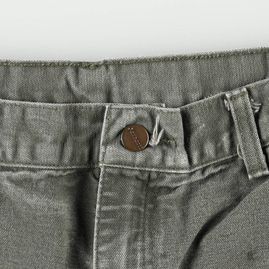 Carhartt Dungaree Fit Cut-Off Duck Painter Pants, Men's W34 (approx.) cotton Khaki type Vintage Second Hand