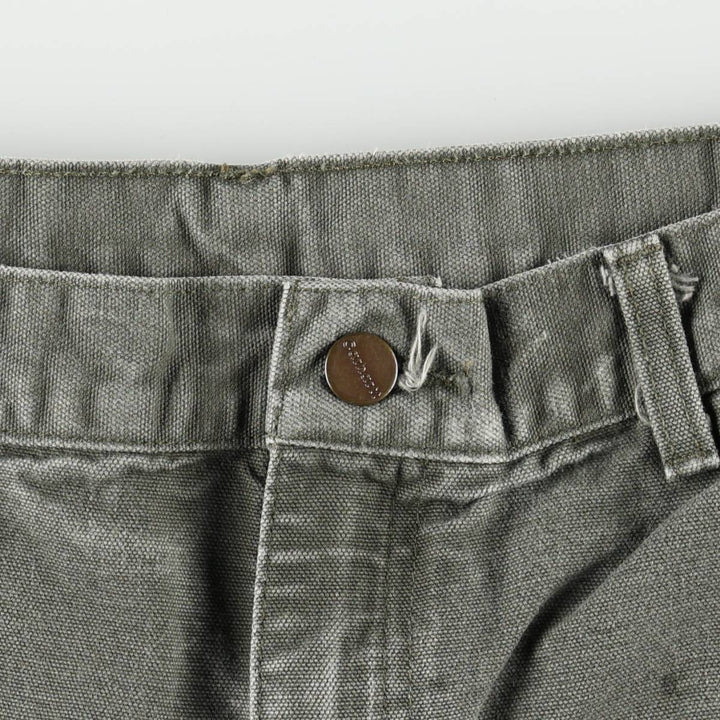 Carhartt Dungaree Fit Cut-Off Duck Painter Pants, Men's W34 (approx.) cotton Khaki type Vintage Second Hand