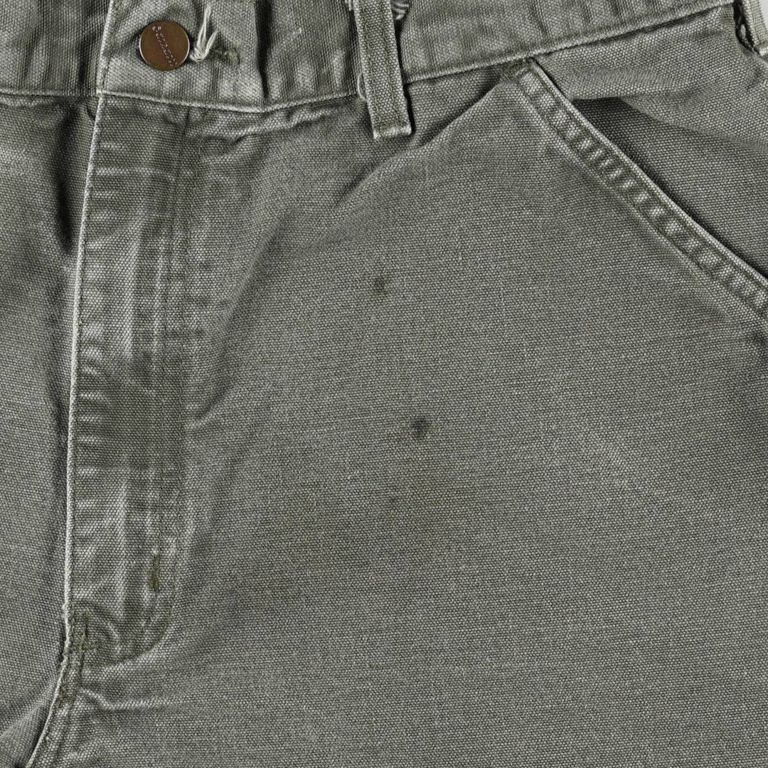 Carhartt Dungaree Fit Cut-Off Duck Painter Pants, Men's W34 (approx.) cotton Khaki type Vintage Second Hand